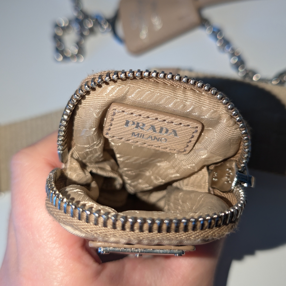 Prada Tan Shoulder Bag with Chain Strap - Picture 12 of 16